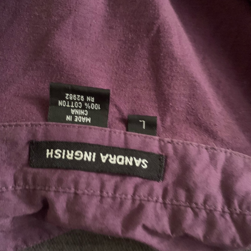 Purple Button down tunic - Picture 3 of 5
